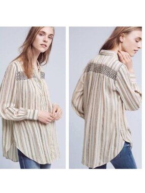 Anthropologie Northfolk Striped Tunic Top - MP